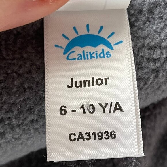 CaliKids Fleece Lined Wool Blend Knit Toque/Hat Pom Pom Soft Grey/Taupe Junior - Picture 2 of 9